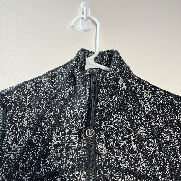 Lululemon Define Jacket Luon Suited Jacquard Black‎ White Size 2 - Picture 4 of 9